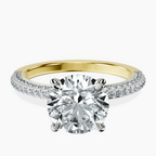 14kt Yellow Gold Grace Micro pavé Eternity Lab Diamond Ring front image