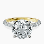 14kt Yellow Gold Grace Micro pavé Eternity Lab Diamond Ring front image