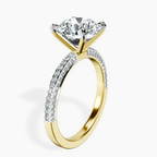 14kt Yellow Gold Grace Micro pavé Eternity Lab Diamond Ring standing product image one