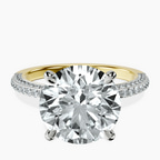 14kt Yellow Gold Grace Micro pavé Eternity Lab Diamond Ring front image