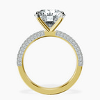 14kt Yellow Gold Grace Micro pavé Eternity Lab Diamond Ring side right image one