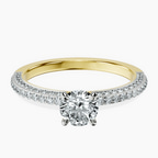 10kt Yellow Gold Grace Micro pavé Eternity Lab Diamond Ring front image