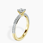 10kt Yellow Gold Grace Micro pavé Eternity Lab Diamond Ring standing product image one