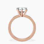 2.71 ct. heart Charm Of Love Eternity Ring in 14kt rose gold side right image one