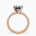 2.80 ct. princess Charm Of Love Eternity Ring in 14kt rose gold side right image one