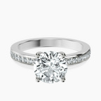 Platinum Charm Of Love Eternity Lab Diamond Ring front image