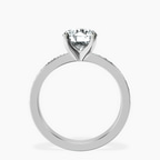 Platinum Charm Of Love Eternity Lab Diamond Ring side right image one