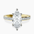 18kt Yellow Gold Charm Of Love Eternity Lab Diamond Ring front image