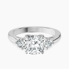 18ct White Gold Synthia Three stone Lab Diamond Ring front image