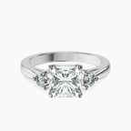 18ct White Gold Synthia Three stone Lab Diamond Ring front image