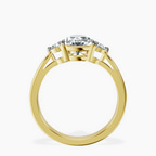 18ct Yellow Gold Synthia Three stone Lab Diamond Ring side right image one