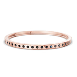 14ct Rose Gold Round Glow Classic Lab Diamond Openable Bangle Bracelet (1 Ct. Tw.) front image