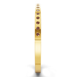 14ct Yellow Gold Round Glow Classic Lab Diamond Openable Bangle Bracelet (5 Ct. Tw.) left