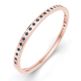14ct Rose Gold Round Glow Classic Lab Diamond Openable Bangle Bracelet (3 Ct. Tw.) right