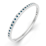 14kt White Gold Round Glow Classic Lab Diamond Openable Bangle Bracelet (2 Ct. Tw.) right
