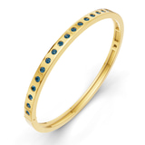 14ct Yellow Gold Round Glow Classic Lab Diamond Openable Bangle Bracelet (4 Ct. Tw.) right