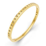 14kt Yellow Gold Round Glow Classic Lab Diamond Openable Bangle Bracelet (3 Ct. Tw.) right