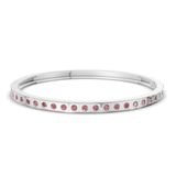 14ct White Gold Round Glow Classic Lab Diamond Openable Bangle Bracelet (2 Ct. Tw.) front image