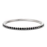 14ct White Gold Round Embrace Lab Diamond Openable Bangle Bracelet (1 Ct. Tw.) front image