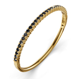 14ct Yellow Gold Round Embrace Lab Diamond Openable Bangle Bracelet (2 Ct. Tw.) right