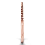 14kt Rose Gold Round Embrace Lab Diamond Openable Bangle Bracelet (1 Ct. Tw.) left
