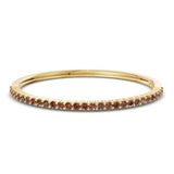 14kt Yellow Gold Round Embrace Lab Diamond Openable Bangle Bracelet (1 Ct. Tw.) front image