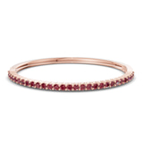 14kt Rose Gold Round Embrace Lab Diamond Openable Bangle Bracelet (4 Ct. Tw.) front image