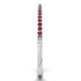 14kt White Gold Round Embrace Lab Diamond Openable Bangle Bracelet (2 Ct. Tw.) left