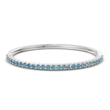 14ct White Gold Round Embrace Lab Diamond Openable Bangle Bracelet (1 Ct. Tw.) front image