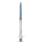 14ct White Gold Round Embrace Lab Diamond Openable Bangle Bracelet (1 Ct. Tw.) left