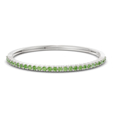 14ct White Gold Round Embrace Lab Diamond Openable Bangle Bracelet (1 Ct. Tw.) front image