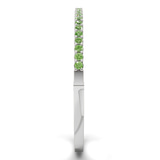 14ct White Gold Round Embrace Lab Diamond Openable Bangle Bracelet (1 Ct. Tw.) left