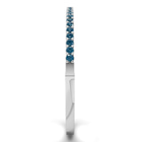 14kt White Gold Round Embrace Lab Diamond Openable Bangle Bracelet (1 Ct. Tw.) left
