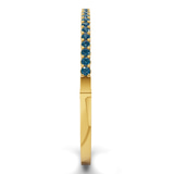 14kt Yellow Gold Round Embrace Lab Diamond Openable Bangle Bracelet (5 Ct. Tw.) left