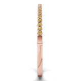 14kt Rose Gold Round Embrace Lab Diamond Openable Bangle Bracelet (4 Ct. Tw.) left
