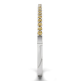 14kt White Gold Round Embrace Lab Diamond Openable Bangle Bracelet (1 Ct. Tw.) left