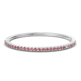 14kt White Gold Round Embrace Lab Diamond Openable Bangle Bracelet (5 Ct. Tw.) front image