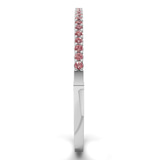 14kt White Gold Round Embrace Lab Diamond Openable Bangle Bracelet (5 Ct. Tw.) left