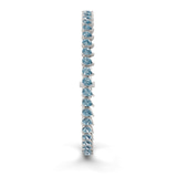 10kt White Gold Lilac Pear Lab Diamond Tennis Bracelet (4 Ct. Tw.) left