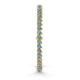 9ct Yellow Gold Lilac Pear Lab Diamond Tennis Bracelet (4 Ct. Tw.) left