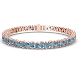 9ct Rose Gold Marion Pear Lab Diamond Tennis Bracelet (20 Ct. Tw.) front image