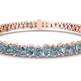 9ct Rose Gold Marion Pear Lab Diamond Tennis Bracelet (20 Ct. Tw.) right