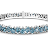 10kt White Gold Marion Pear Lab Diamond Tennis Bracelet (4 Ct. Tw.) right