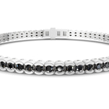 14kt White Gold Nemy Half Bezel Round Lab Diamond Tennis Bracelet (2 Ct. Tw.) right