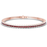 10kt Rose Gold Nemy Half Bezel Round Lab Diamond Tennis Bracelet (2 Ct. Tw.) front image
