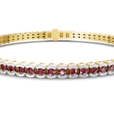 10kt Yellow Gold Nemy Half Bezel Round Lab Diamond Tennis Bracelet (2 Ct. Tw.) right