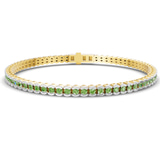 10kt Yellow Gold Nemy Half Bezel Round Lab Diamond Tennis Bracelet (2 Ct. Tw.) front image