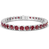 10kt White Gold Aelia Round Lab Diamond Tennis Bracelet (7 Ct. Tw.) front image