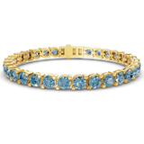 14kt Yellow Gold Aelia Round Lab Diamond Tennis Bracelet (7 Ct. Tw.) front image