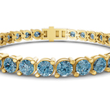 14kt Yellow Gold Aelia Round Lab Diamond Tennis Bracelet (7 Ct. Tw.) right